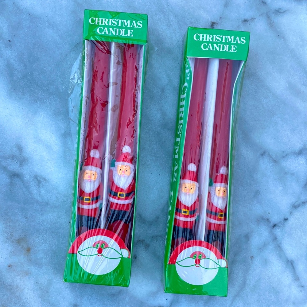 Vintage Santa Candlesticks